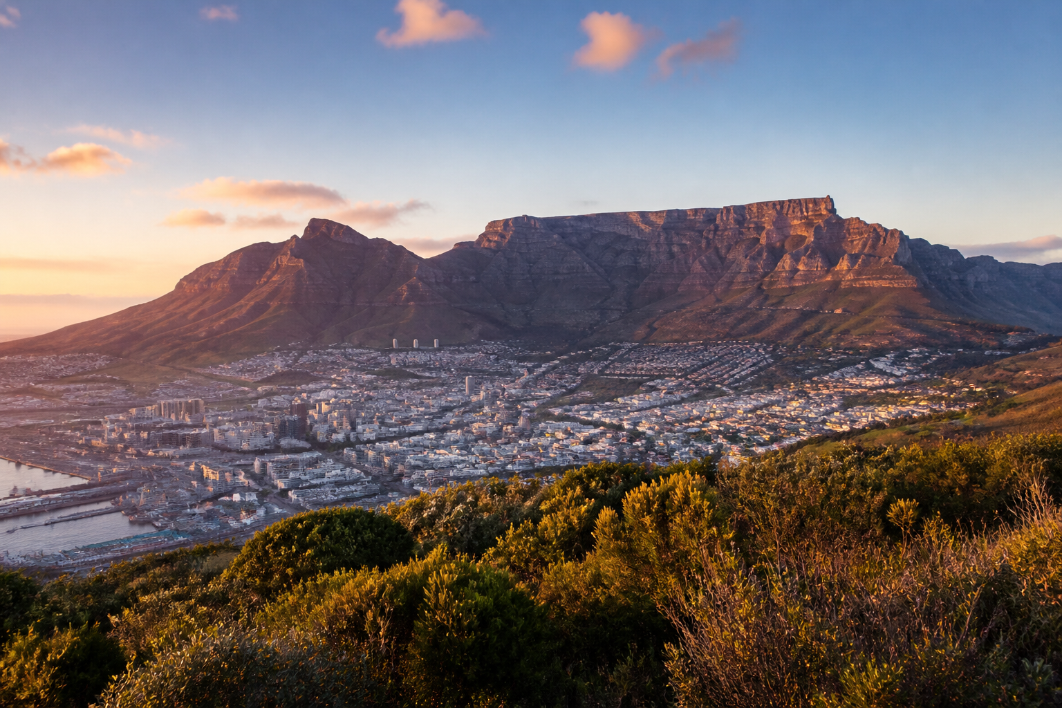 Table Mountain above Cape Town